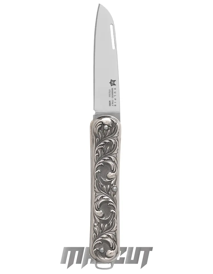 純銀　純銀製刀 約30cm 限量版] FOX VULPIS MANICO ARGENTO /M390鋼925純銀握柄-折刀│固定刀