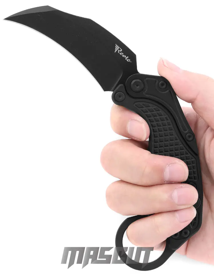 Reate X Exoskeleton EXO-K Karambit 重力刀系統/黑色鋁柄+石洗N690刃