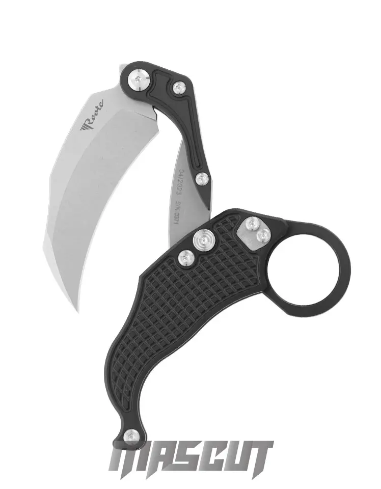 Reate X Exoskeleton EXO-K Karambit 重力刀系統/黑色鋁柄+石洗N690刃
