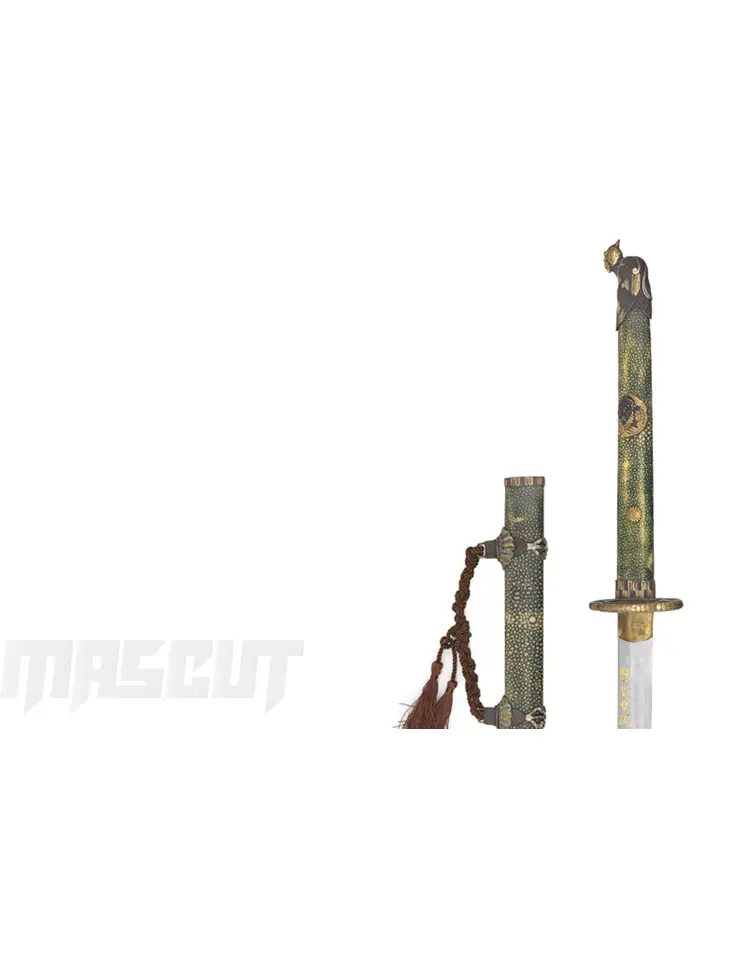 唐刀-鳳凰綠魚皮TANTO刃/折鋼-中國刀│中國刀- 宏均國際/MASCUT世界名刀