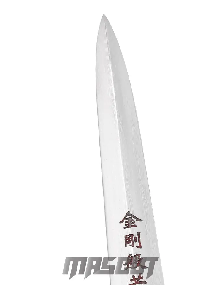 唐人刀劍周唐強三面佛-四面花紋鋼-經文版黑檀木鞘-中國劍│中國劍- 宏