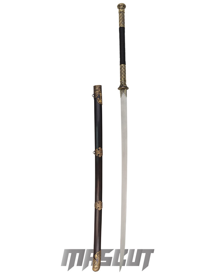 繡春刀(丁修苗刀)黑檀木.花紋鋼-中國刀│中國刀- 宏均國際/MASCUT世界名刀