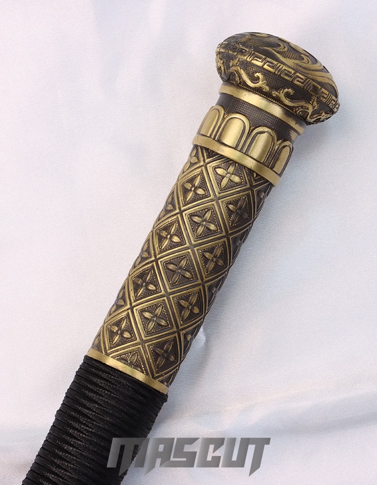 繡春刀(丁修苗刀)黑檀木.花紋鋼-中國刀│中國刀- 宏均國際/MASCUT世界名刀